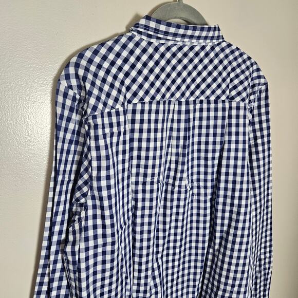 New Untuckit Belleza Plaid Button Down Cotton Long Sleeve Shirt Sz 18 - Picture 8 of 12